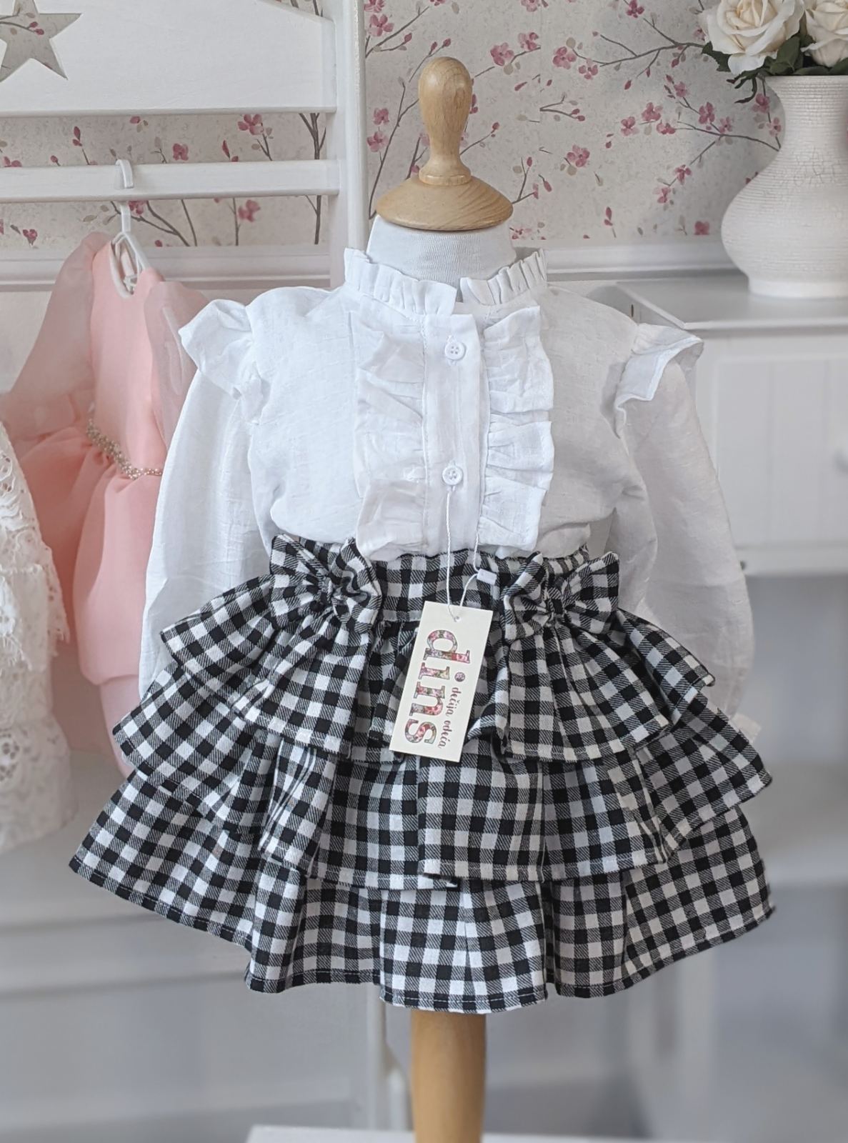 Suknja od pamučnog flanela sa karnerima