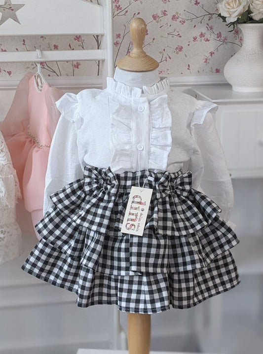 Suknja od pamučnog flanela sa karnerima